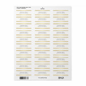 Chic Gold- und Weiß-Minimalist-Design-Rücksendeadr (Vorne)
