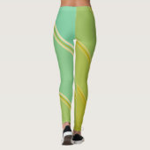 Chic Gold unter Eggshell Blue Banded Print Leggings (Rückseite)