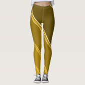 Chic Gold unter Graubanddruck Leggings (Vorderseite)