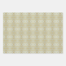 Chic Gold variierte Gemustert Geschenkpapier Set