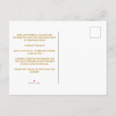 Chic Gold Veterinary School Foto Abschluss Ankündigungspostkarte (Rückseite)