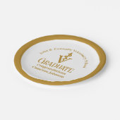 Chic Gold Veterinary School Graduation Party Pappteller (Schrägansicht)