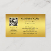 Chic Gold Vielen Dank QR Weihnachtskarte Visitenkarte (Rückseite)