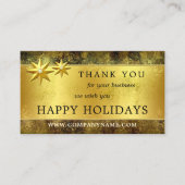 Chic Gold Vielen Dank QR Weihnachtskarte Visitenkarte (Vorderseite)