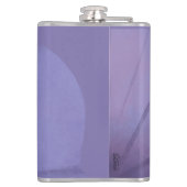 Chic Gold Violet Abstrakt floral Flachmann (Rückseite)