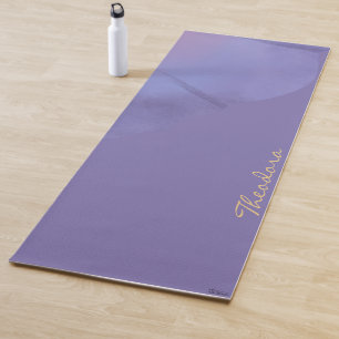 Chic Gold Violet Abstrakt floral Yogamatte