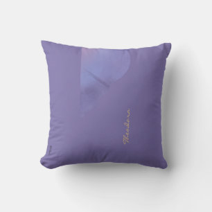 Chic Gold Violet Abstraktes Blumenmuster Kissen
