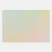 Chic Gold Violet Pink Floral Geschenkpapier Set (Vorderseite)