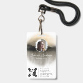 Chic Gold Watercolor Abstraktes Script Foto Logo Ausweis (Vorderseite mit Schlüsselband)