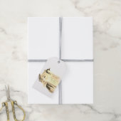 Chic Gold Watercolor Lighthouse Script Wedding Geschenkanhänger (Mit Garn)