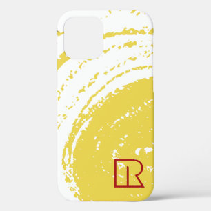 Chic Gold Watercolor Loops Roter Text Case-Mate iPhone Hülle