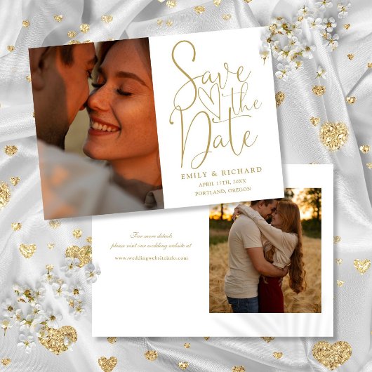 Chic Gold Wedding 2 Foto Elegantes Skript Save The Date