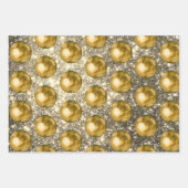 Chic Gold Weihnachtsbälle Silver Sprakls Geschenkpapier Set (Vorderseite 2)