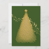 Chic Gold Weihnachtsbaum Feier Einladung (Rückseite)
