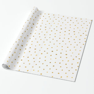 Chic Gold weiße Punkte Geschenkpapier
