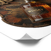 Chic Gold WHISKY ERFORDERLICH Design Poster (Ecke)