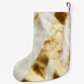 Chic Gold White Cowhide Western Kleiner Weihnachtsstrumpf (Rückseite)