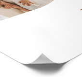 Chic Gold White Custom Drei Vater Script Fotos Poster (Ecke)