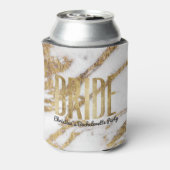 Chic Gold White Marble Bridge Junggeselinnen-Absch Dosenkühler (Kanne Rückseite)