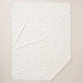 Chic Gold White Ombre Little Stars Sherpadecke (Vorderseite)