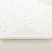 Chic Gold White Ombre Little Stars Sherpadecke (3/4)