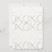 Chic Gold White XOXO Liebe Wedding Einladung (Rückseite)