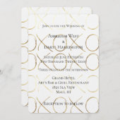 Chic Gold White XOXO Liebe Wedding Einladung (Vorne/Hinten)