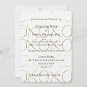 Chic Gold White XOXO Liebe Wedding Einladung (Vorderseite)
