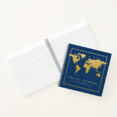 Chic Gold World Map Travel Journal Notizblock (Innenseite)