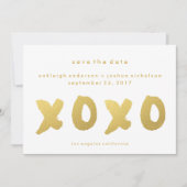 Chic Gold | XOXO Einfach modern Save the Date (Vorderseite)