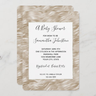 Chic Gold Zebra Print Baby Dusche Einladung