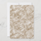 Chic Gold Zebra Print Baby Dusche Einladung (Rückseite)