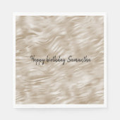 Chic Gold Zebra Print Serviette (Vorderseite)