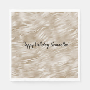 Chic Gold Zebra Print Serviette