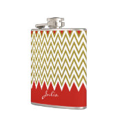 Chic Gold Zickzack Custom Flask Flachmann (Links)