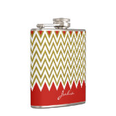 Chic Gold Zickzack Custom Flask Flachmann (Rechts)