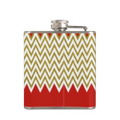 Chic Gold Zickzack Custom Flask Flachmann (Rückseite)