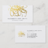 Chic-Goldabstrakter Visitenkarte (Vorne/Hinten)