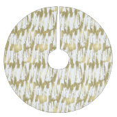 Chic-Goldbezauberndes abstraktes Polyester Weihnachtsbaumdecke (Vorderseite)