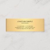 Chic-Goldblick modernes Minimalistisches kreatives Mini Visitenkarte (Rückseite)