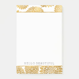Chic-GoldBlumen Post-it Klebezettel