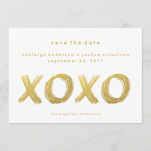 Chic-Goldbürsten-Anschlag   XOXO einfach Save the Save The Date