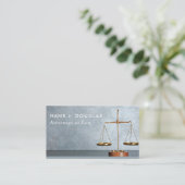 Chic Golden and Gray Lawyer Business Card Visitenkarte (Stehend Vorderseite)