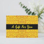Chic Golden Card, Luxus Gold Geschenkgutschein (Stehend Vorderseite)