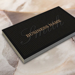 Chic Golden Dots Deluxe Black Business Card Visitenkarte