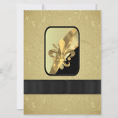 Chic golden elegante formelle Hochzeit Einladung (Rückseite)