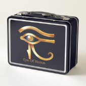 Chic Golden Eye of Horus , ägyptische Hieroglyphen Metall Brotdose (Rückseite)