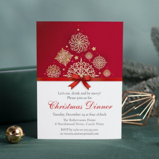 Chic Golden Mandala Weihnachtsabend Party Einladung