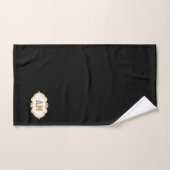 Chic Golden Monogram auf Simple Minimalistisch Bla Badhandtuch Set (Handtuch)