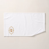 Chic Golden Monogram on Simple Minimalistisch Whit Badhandtuch Set (Handtuch)